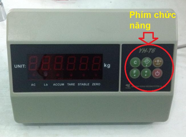 Đầu cân YH T6-phím chức năng